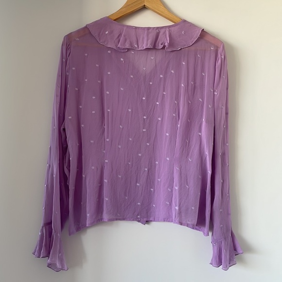 Vintage lavender blouse - Picture 3 of 3